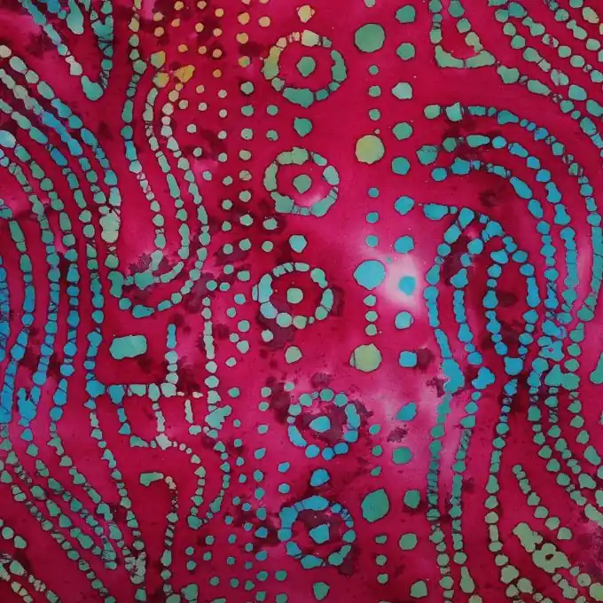 Baumwollstoff Batik fushia Echt