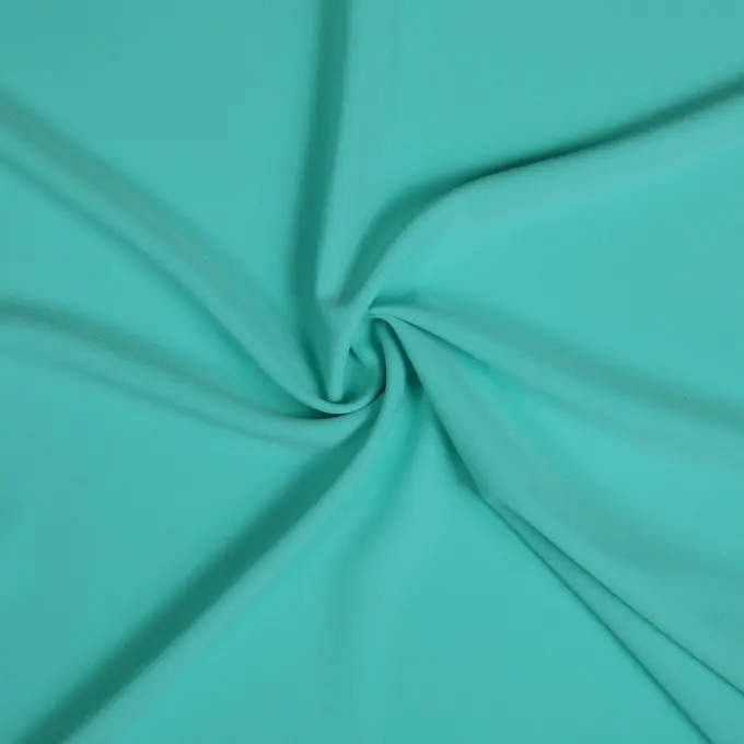 Gleich Bestellen Crepe-Stoff einfarbig türkisblau