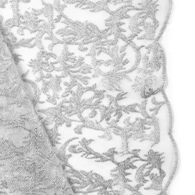 Stoff mit silberbesticktem Netzstoff Großhandel