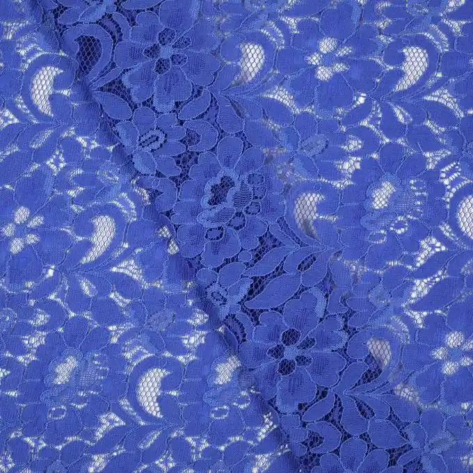 Meistverkauft Spitzenstoff Blumen Blau