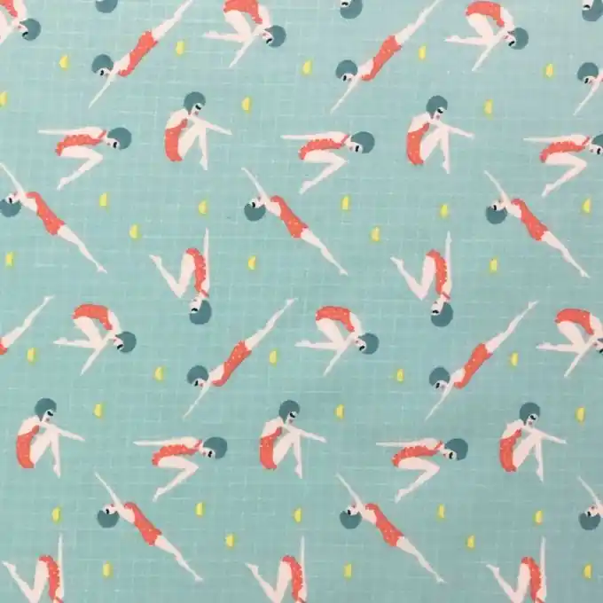 Bestseller Gedruckter Baumwollstoff mit Schwimmern-Motiv