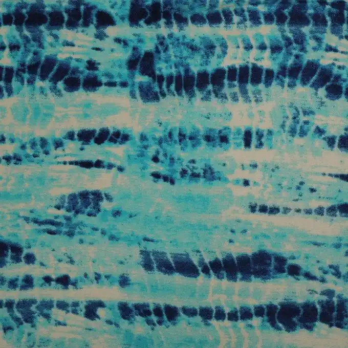 Billig Viskosestoff Fantaisie blau