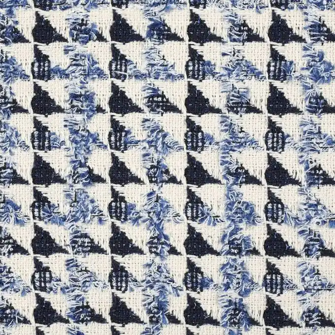 Online Kaufen Tweed Dreiecke blau weiß