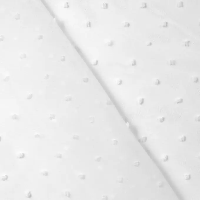 Jetzt Kaufen Satinierter Voile-Stoff in Plumetis weiß