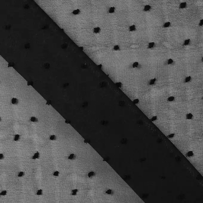 Preisknaller Satinierter Voile-Stoff schwarz