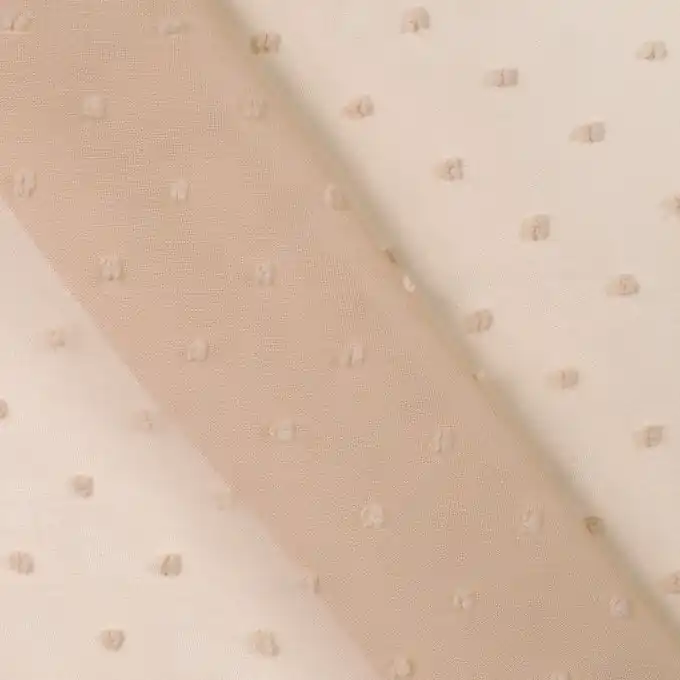 Satinierter Voile-Stoff in Plumetis hautfarben Neu Im Sortiment