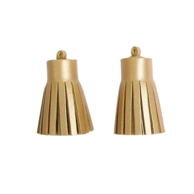 Garantierte Lieferung Pompons Kunstleder goldfarben 3,6 cm