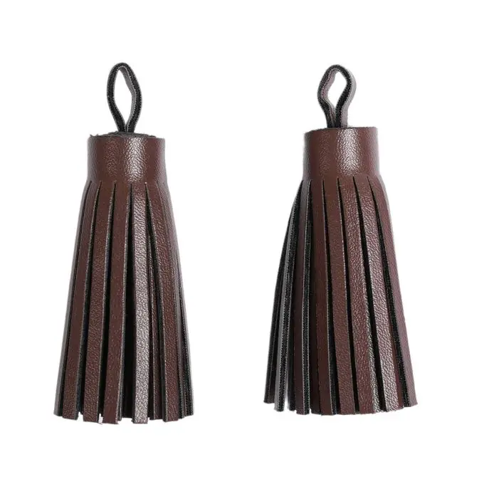 Kostenloser Rückversand Pompons Kunstleder braun 6 cm