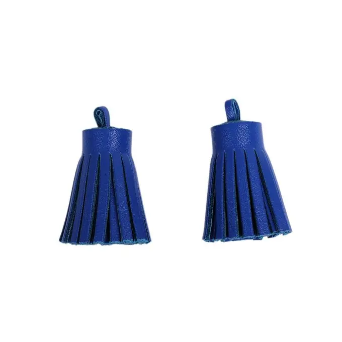 Pompons Kunstleder blau 3,6 cm Direkt Vom Hersteller