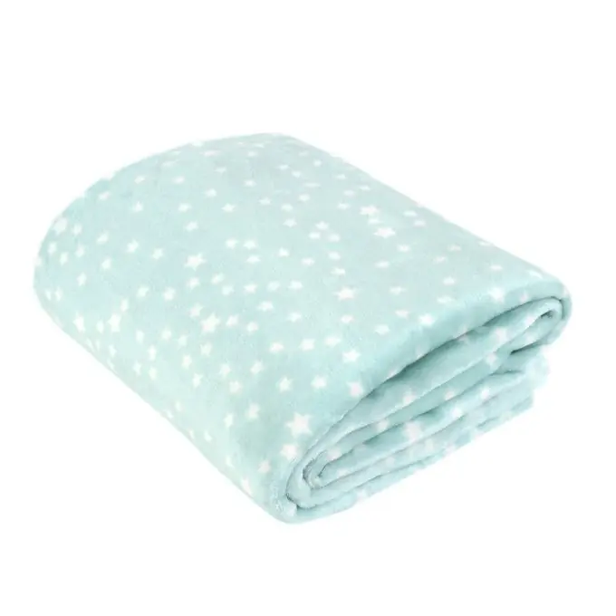 Gratis Versand Tagesdecke Flanell Sterne blau weiß