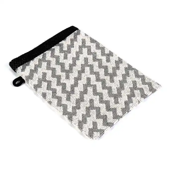Exklusiv Waschlappen Ethnomuster schwarz