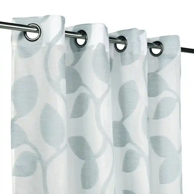 Markenware Vorhang Blätter blau 140 x 260 cm