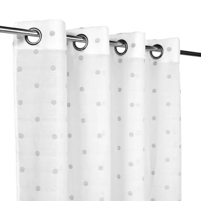 Solange Der Vorrat Reicht Vorhang 140 x 240 cm Punkte grau