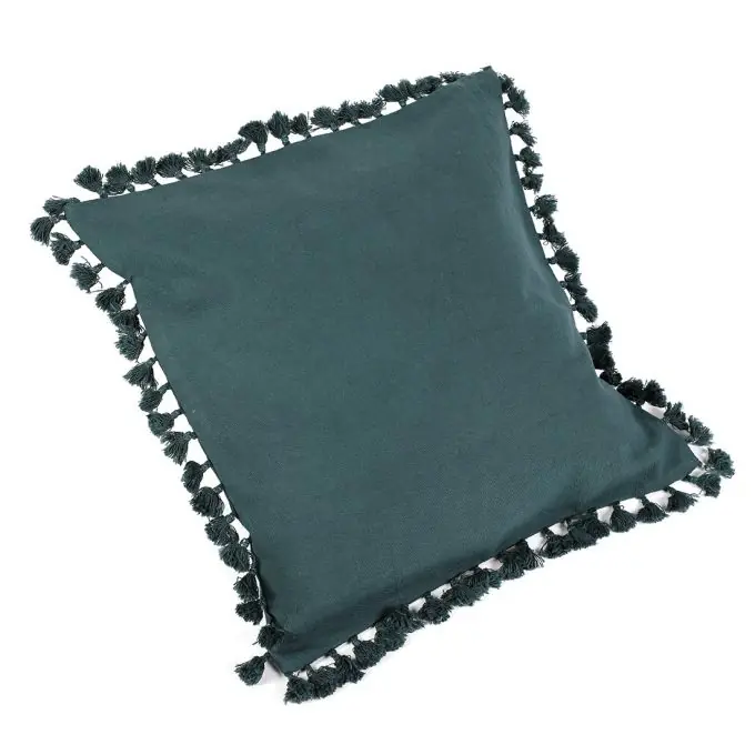 Handgefertigt Kissen Karos grün