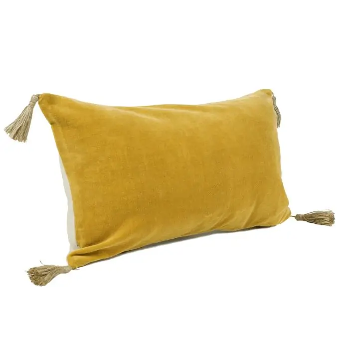 Samtkissen gelb 30x50cm Sonderangebot