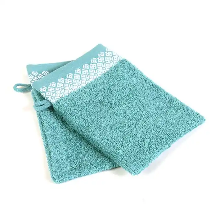2er Set Waschlappen Toscane türkisblau Super-Preis