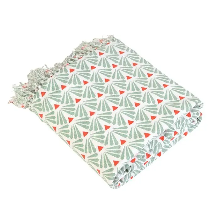 Sale Tagesdecke Schuppenmuster grün rot