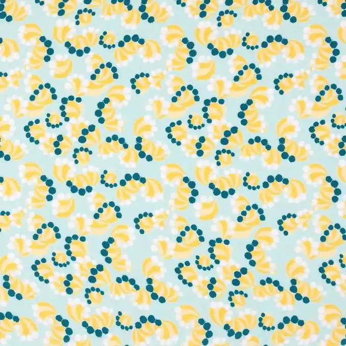 Gelbes und grünes Bananen-ViskoseStoff Angebot