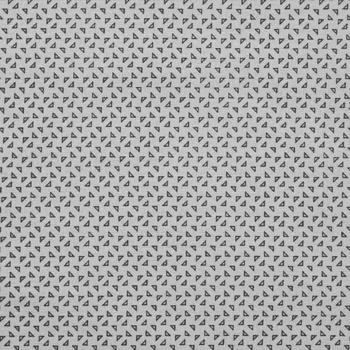 Baumwollstoff kleine Dreiecke hellgrau Wochenendangebot