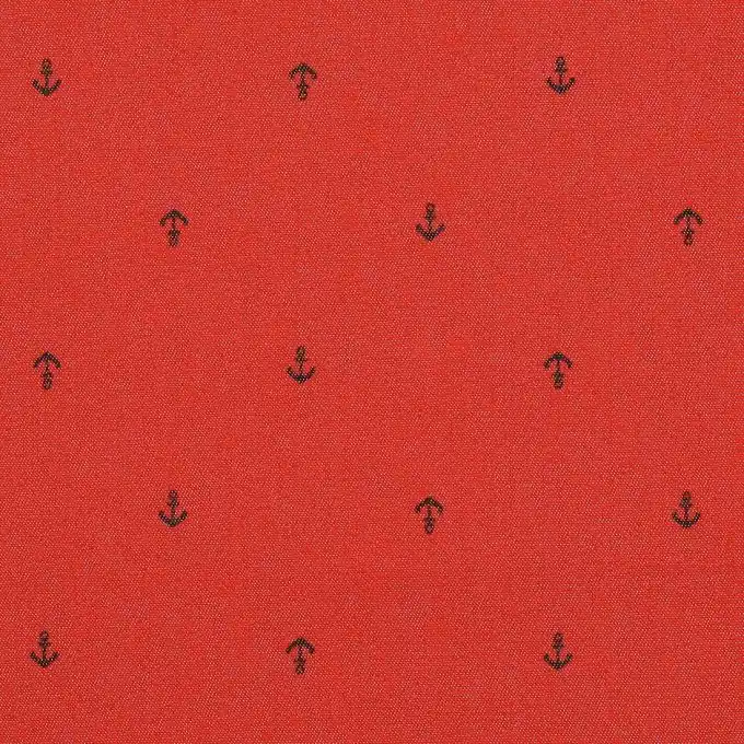 Ausverkauf Denim-Stoff Anker rot