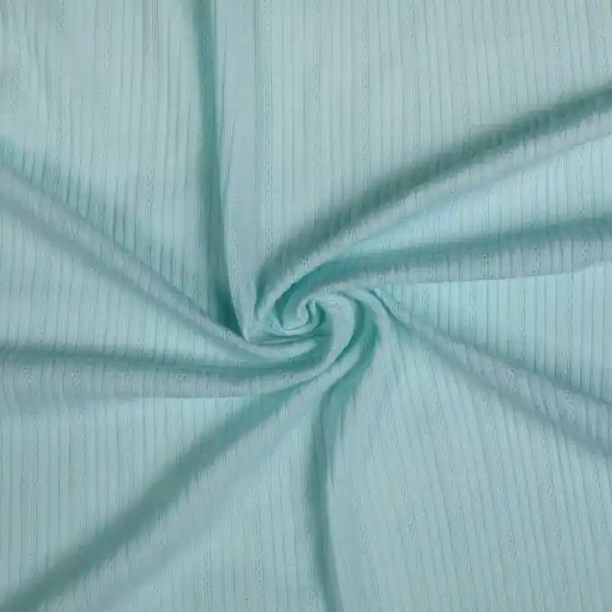 Strickstoff Streifen Türkisblau Schnäppchen