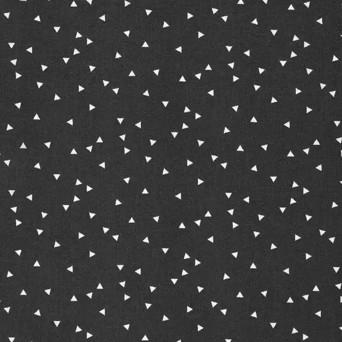 Im Trend Popeline Stoff Dreiecke Dunkelgrau 145cm Breite