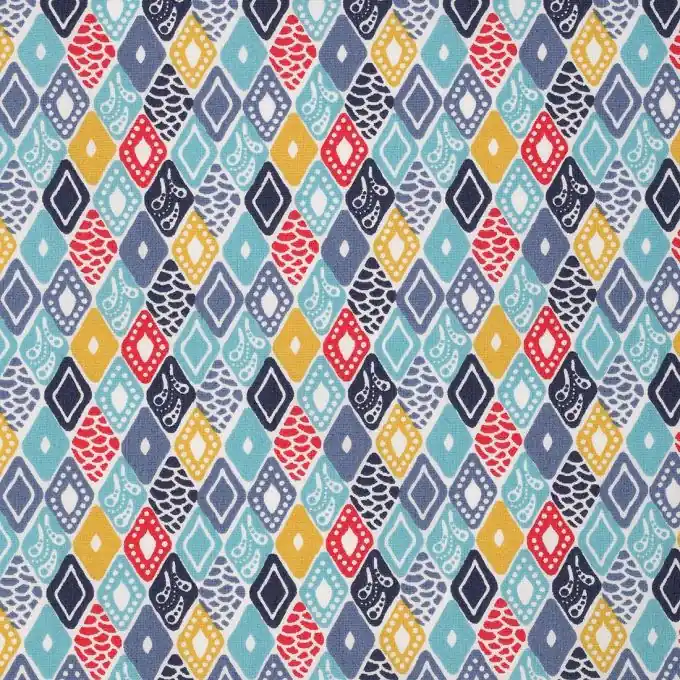 Popeline Baumwolle Rautenmuster bunt Direkt Vom Hersteller