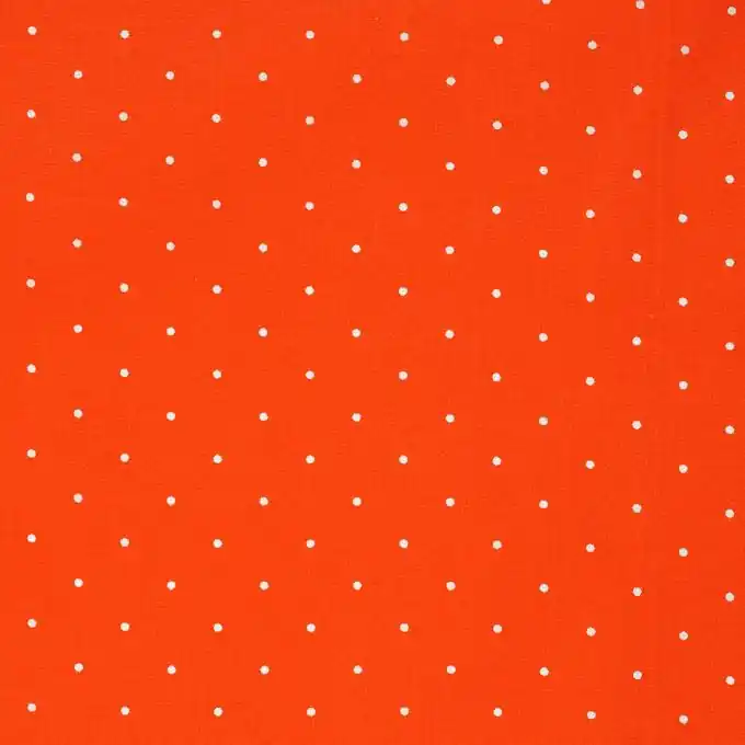 Popeline Bauwmwolle Punkte orange Sonderaktion
