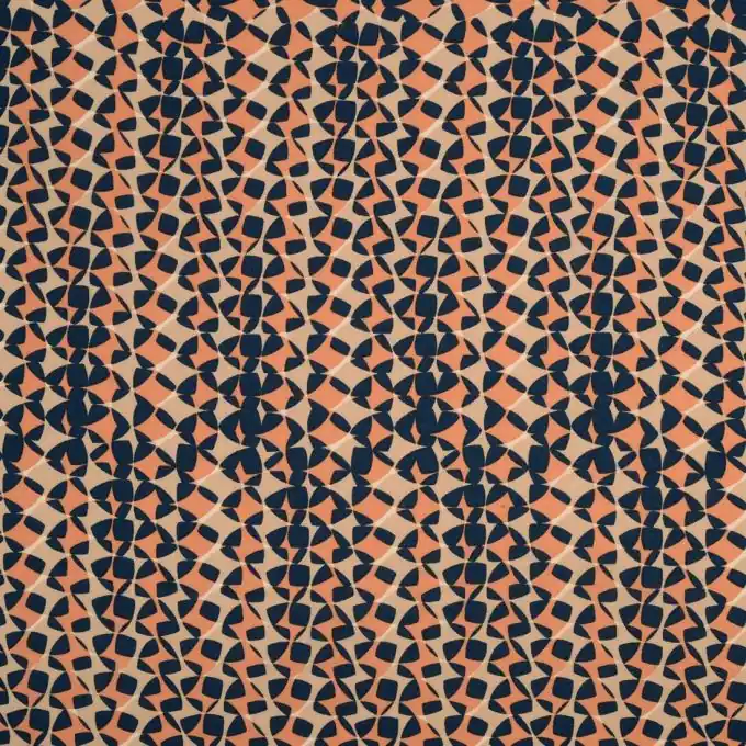 Viskosestoff Dreieck orange marine Neu