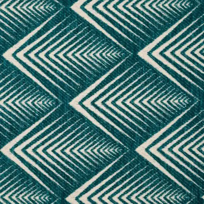 Veloursstoff mit blauen Rautenmuster 145 cm Breite Ausverkauf