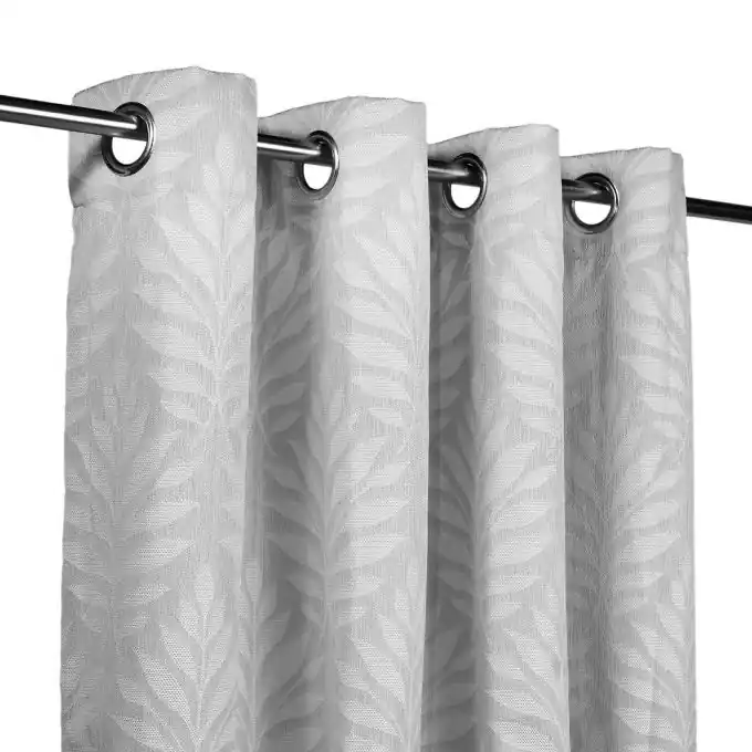 Vorhang Blätter Beatrice grau Abverkauf