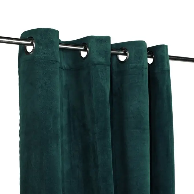 Samtvorhang Decker Entenblau Finale Aktion