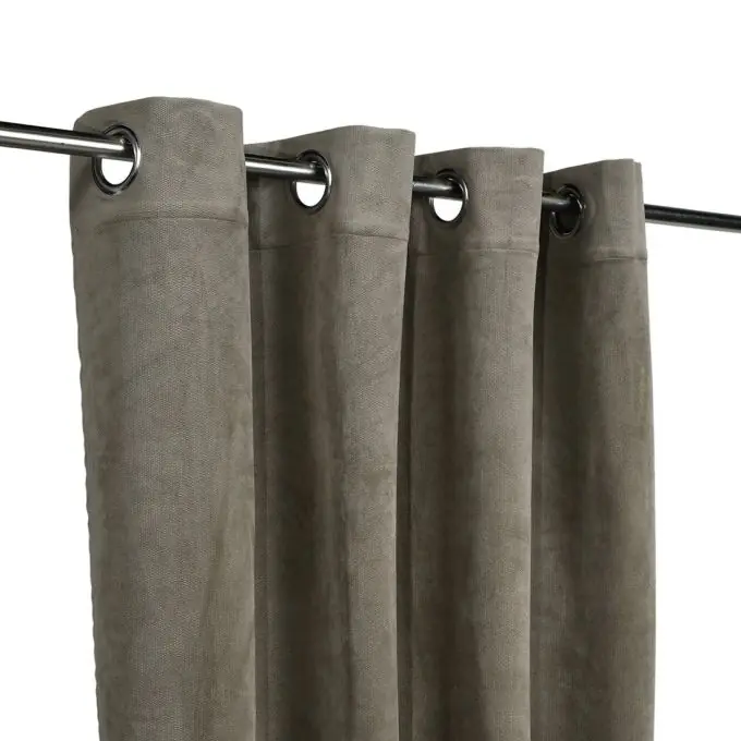 Samt Vorhang Decker taupe Sichere Zahlung