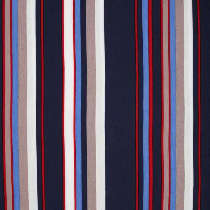 Viskosestoff Streifen Tricolore 140 cm Breite Schneller Versand