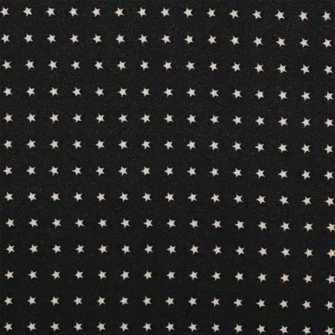 Chiffon Sterne schwarz beige Geprüft