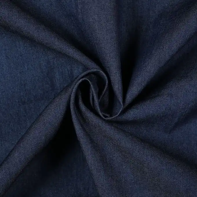 Denimstoff für Hemd dunkelblau Abverkauf