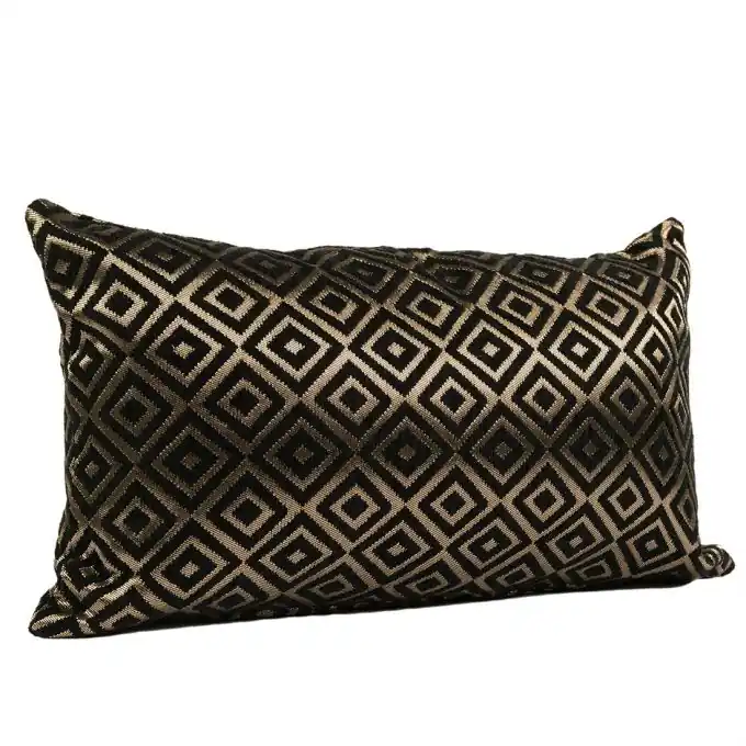Aktuell Kissen Rechteckig schwarz goldfarben