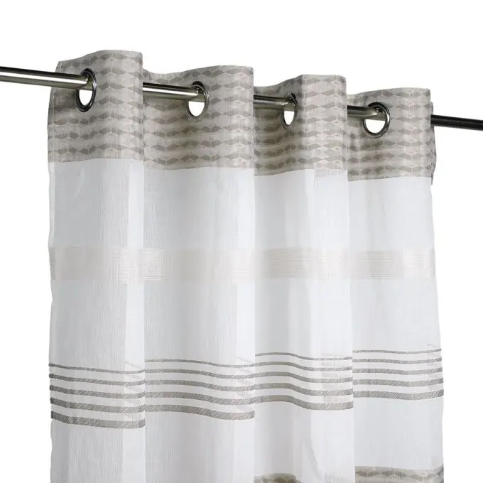 Sonderangebot Vorhang Geomuster Leineneffekt 140×240 cm