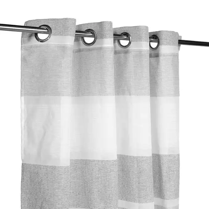 Vorhang 140 x 240 cm grau weiss Begrenztes Angebot