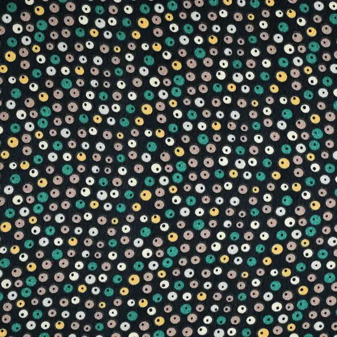 Blaue Satin-Voile Stoff mit Punkten 150 cm Breite Letzte Chance