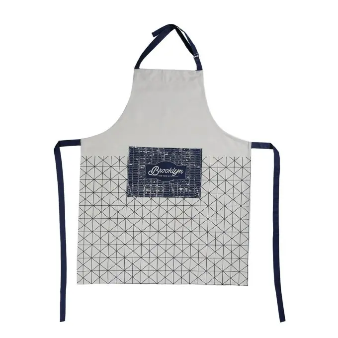 Kracherpreis Schürze Leinen New York schwarz