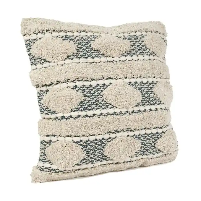 Bestseller Kissen Ethnomuster ecru und blau