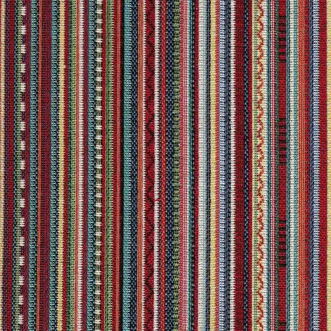 Hochwertig Bunter Jacquard-Stoff mit Streifenmuster