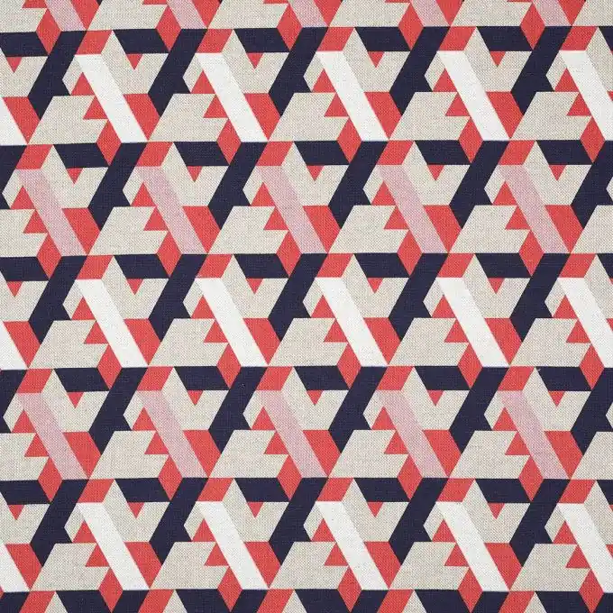 Letzte Chance Dicker Baumwollstoff geometrisch gemustert
