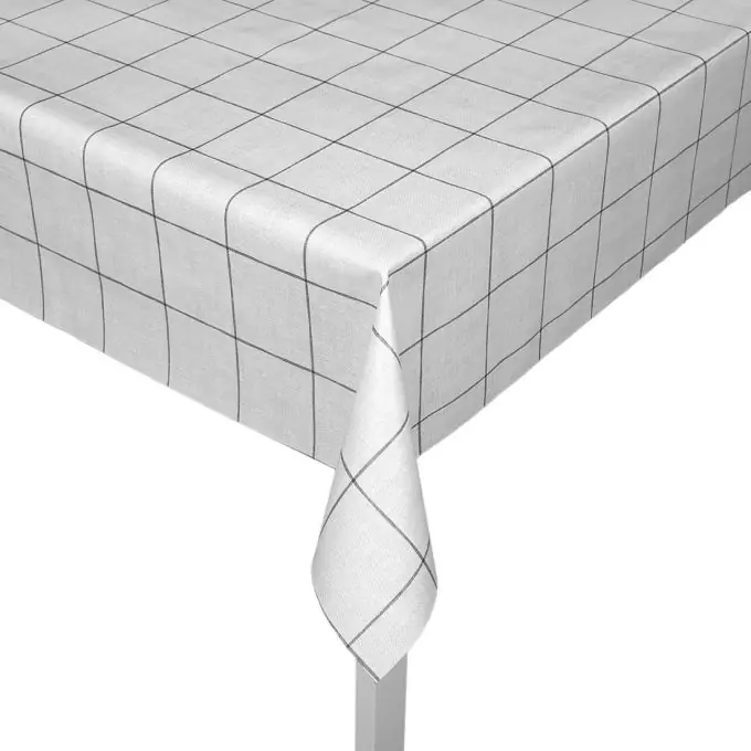 Hellgraues Wachstuch mit Karos. Preisknaller