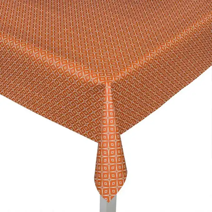 Kostenloser Versand Rote Wachstuchdecke Geometrisches Muster 140cm Breite