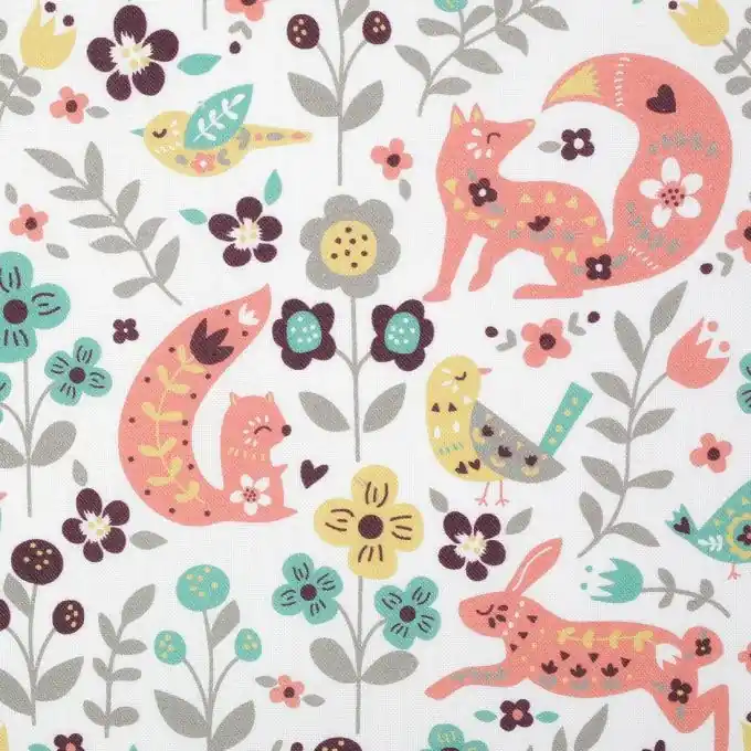 Baumwollstoff mit Zauberwald Zertifiziert