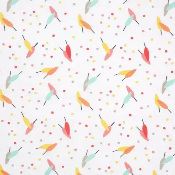 Top-Angebot Baumwollstoff Bunte Federn