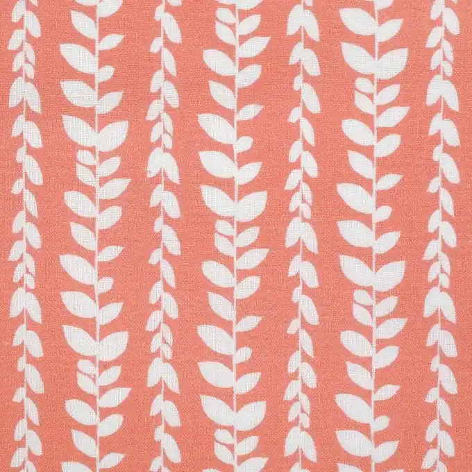 Schneller Versand Baumwollstoff Blätter Koralle