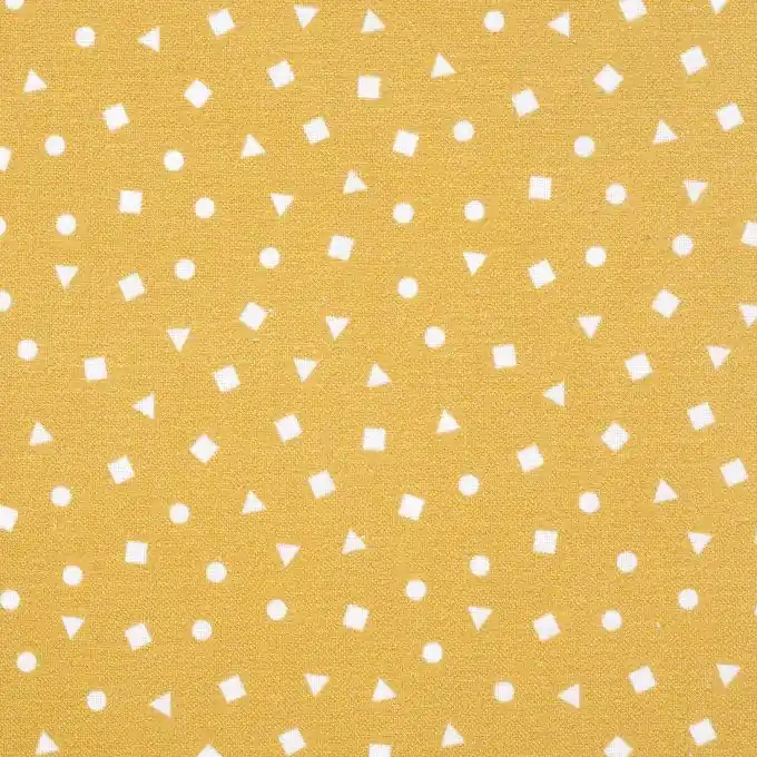 Baumwollstoff Ocker Gelb Geometrisch 151cm Breit Top-Seller